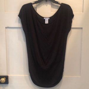 Black cap sleeve top